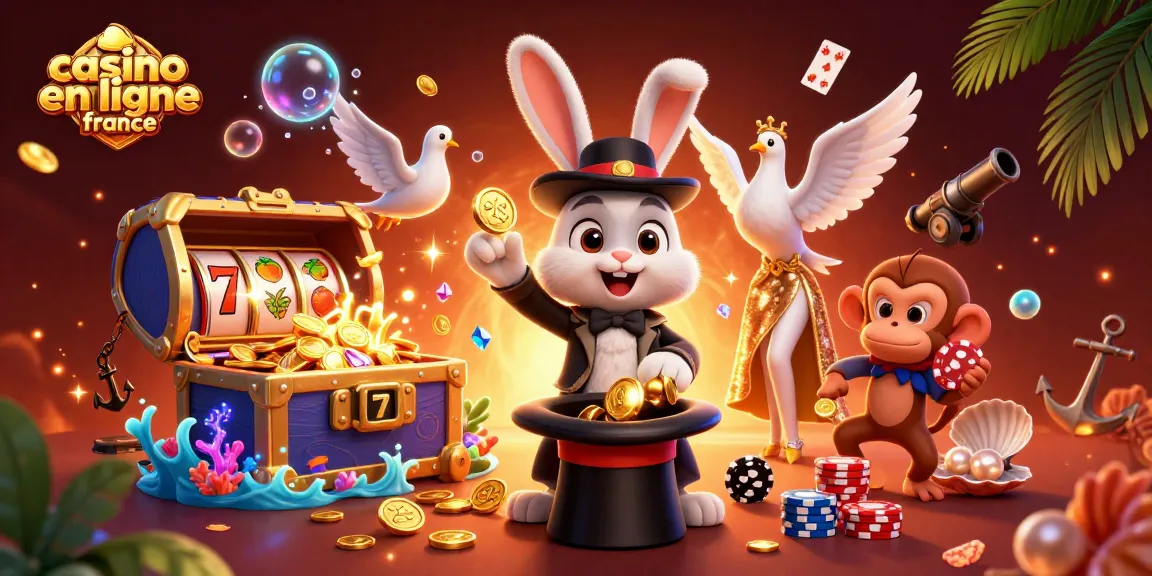Des jeux captivants sur casino en ligne France avec un magicien, un oiseau et un singe