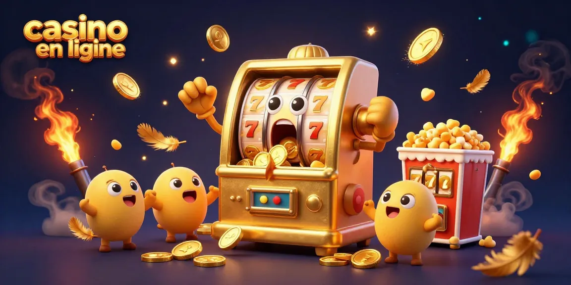 Une machine à sous en ligne célèbre ses gains en déversant des pièces d'or lors d'un jackpot.