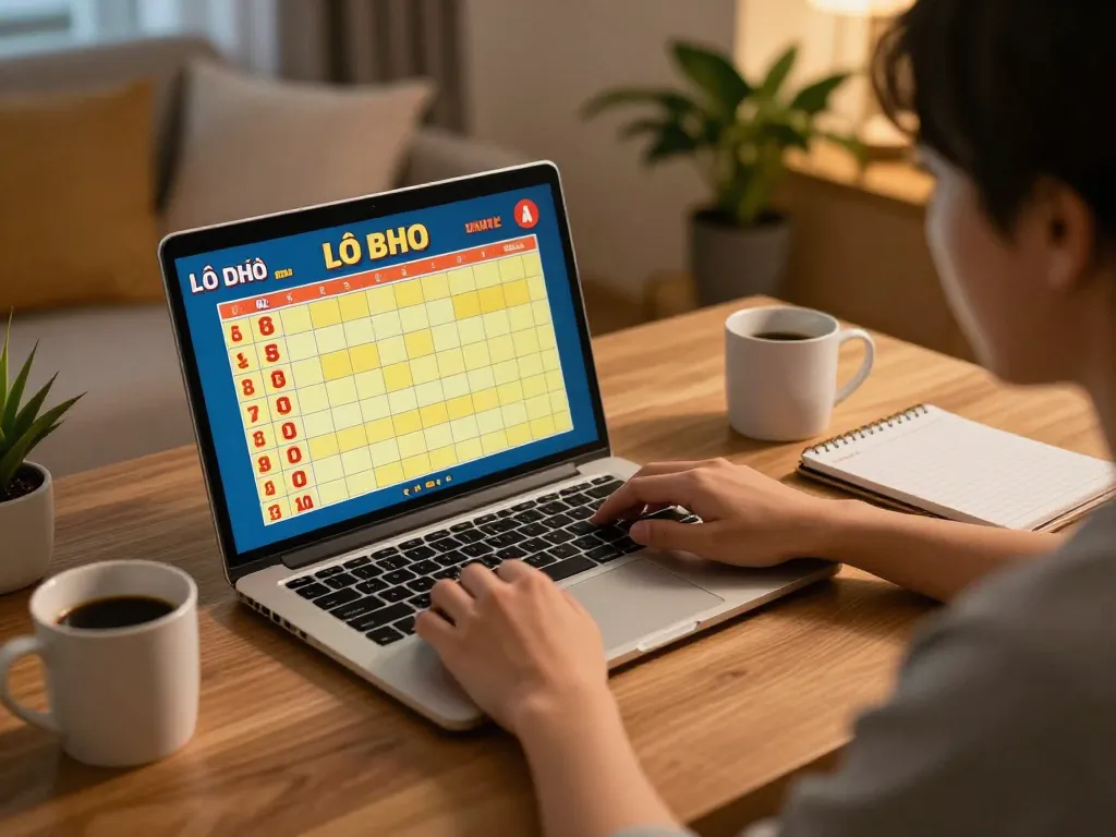 Lô đề online gameplay at home, emphasizing responsible gambling and betting strategies.