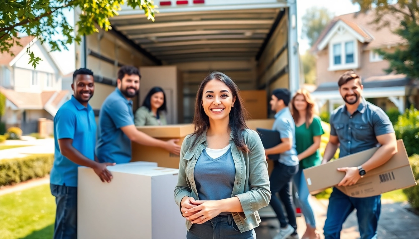 Secure and efficient removals near me with professionals loading a truck in a friendly neighborhood.