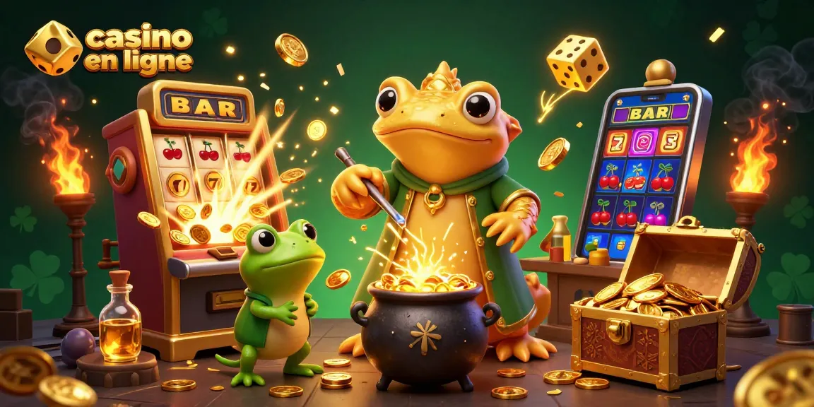Plongez dans l'univers des casinos en ligne avec cette illustration captivante de personnages transmutant des métaux en pièces d'or.