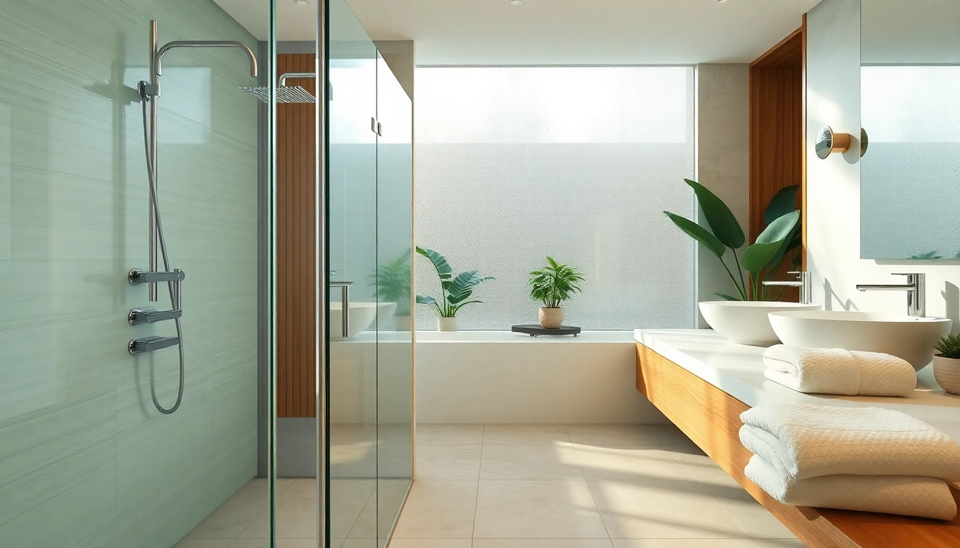 Elegant showers Australia showcased in a luxurious bathroom with modern fixtures and serene design.