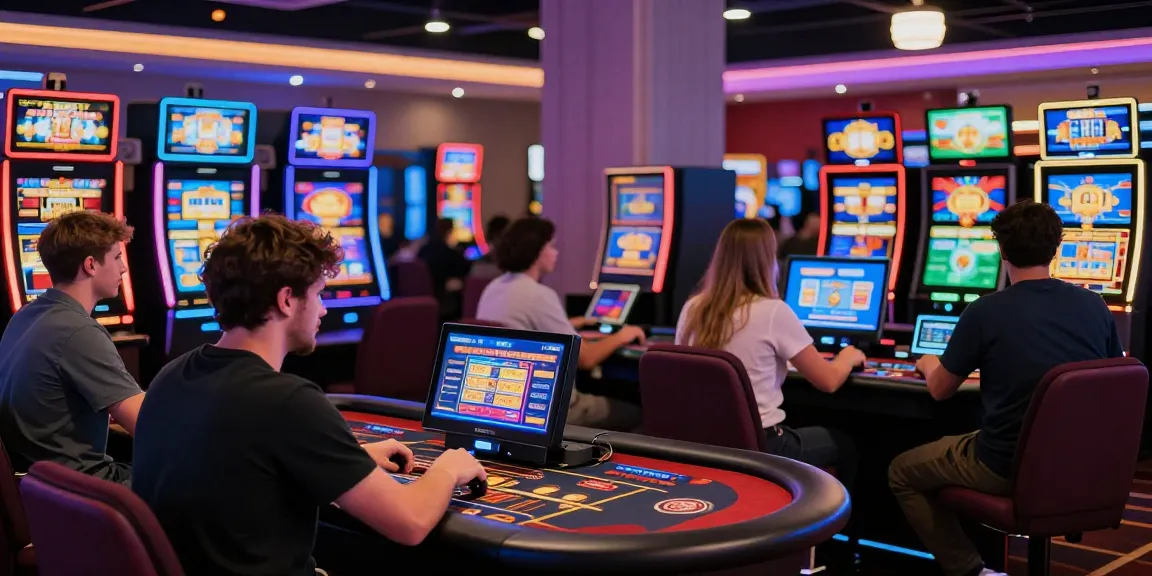 Exciting online casino gaming scene at spinysoft.co.uk featuring diverse players interacting with vibrant slot machines and promotions.