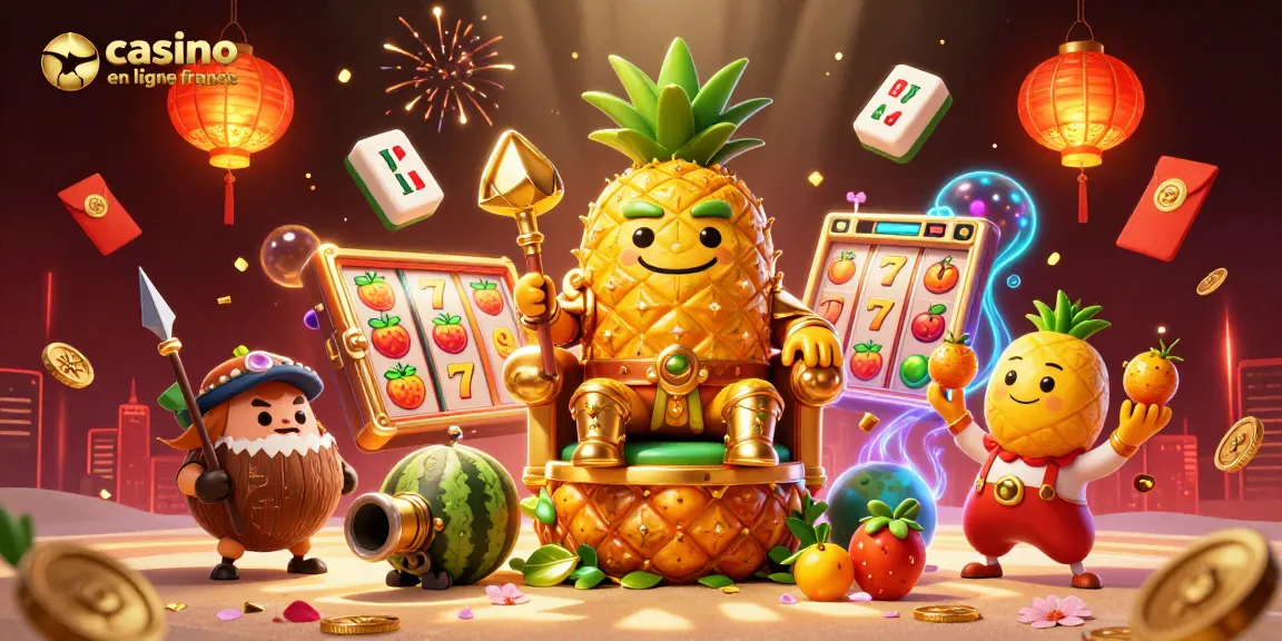 Les jeux au casino en ligne France, avec des personnages dynamiques et des éléments chanceux.