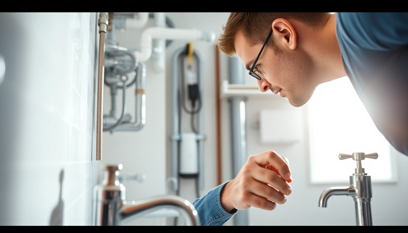Sanitärinstallation durch sonni sanitär GmbH in modernem Badezimmer mit professionellem Handwerker.