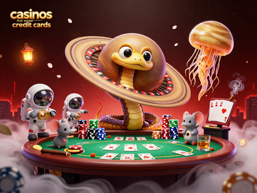 Engage in the excitement of casinos that accept credit cards with dynamic astronauts betting in space.