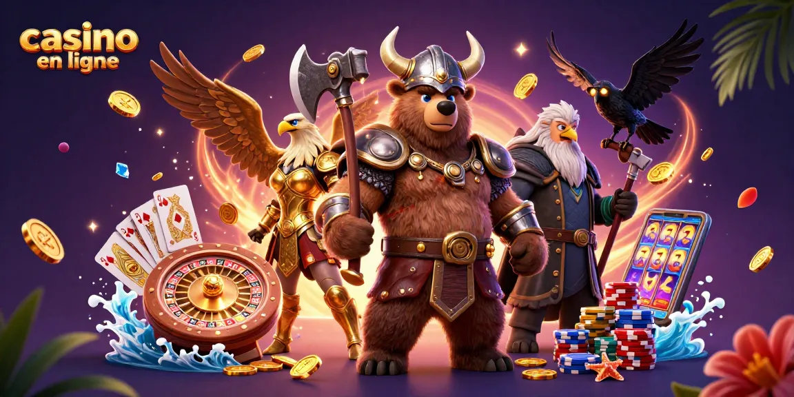 Un jeu captivant dans un casino en ligne avec un ours viking et un aigle Valkyrie.