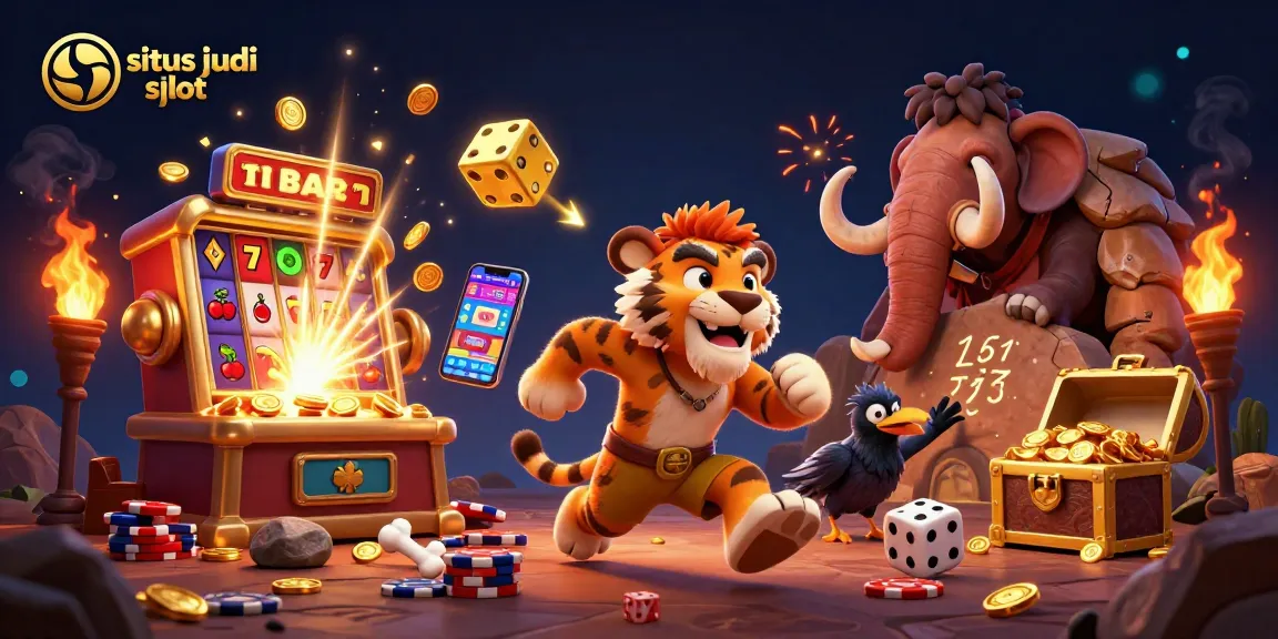 Experience thrilling wins at situs judi slot with caveman and sabertooth duo in a prehistoric casino.