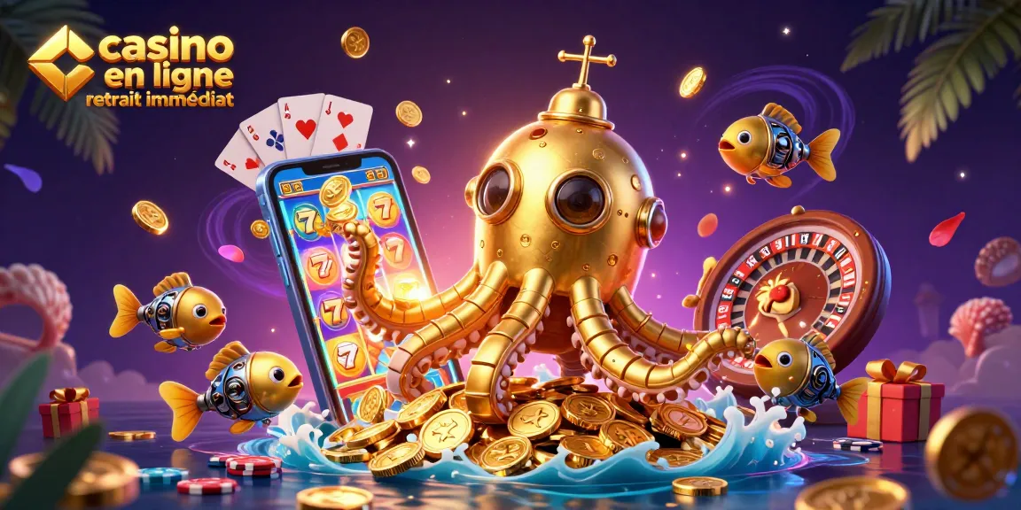 Jouez à casino en ligne retrait immédiat avec le kraken 3D et des machines à sous colorées