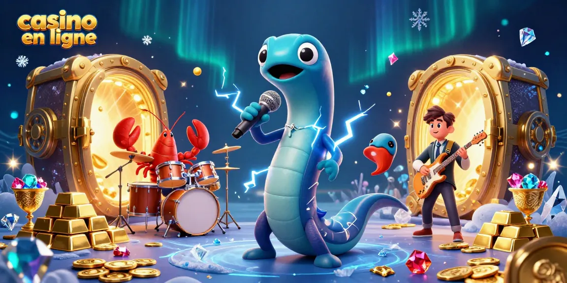 Gagnez des prix au casino en ligne grâce à une illustration vibrante d'un concert sous-marin.
