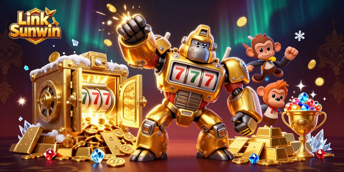 Engage with the thrill of Link Sunwin in this vibrant casino scene bursting with excitement.
