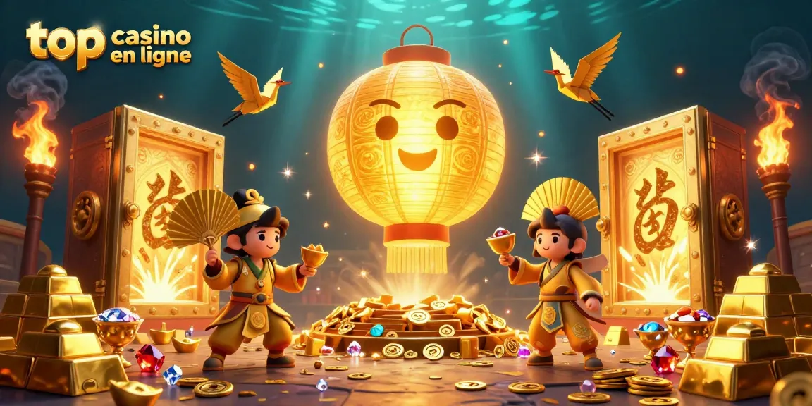 Profitez de l'expérience immersive du meilleur casino en ligne avec un esprit de lanternes lumineuses et des guerriers en éventail.