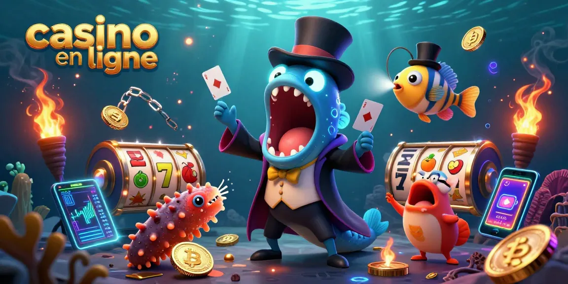Participez à des jeux fascinants de casino en ligne avec des créatures marines et des éléments de cryptomonnaie.