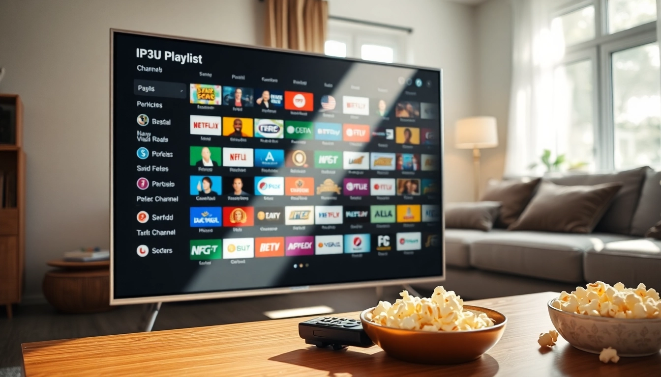 Stream live channels using iptv m3u playlist on a modern device displaying vibrant options.
