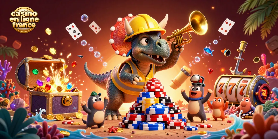 Profitez de l'action des jeux de poker dans un casino en ligne France avec une illustration colorée et gagnante.