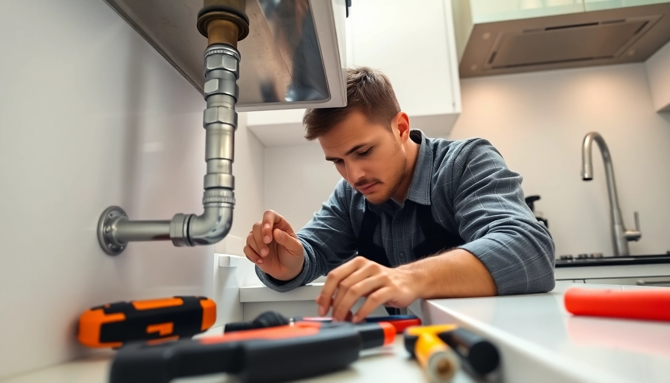 Expert plumber west vancouver repairing a sink pipe, showcasing skill and precision
