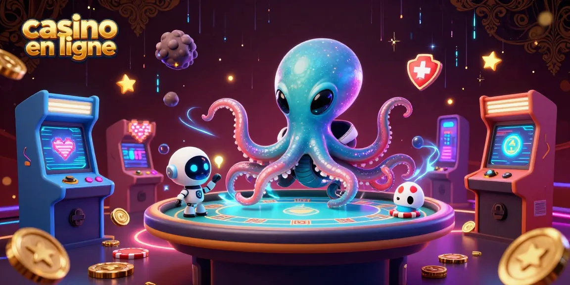 Plongez dans le monde du casino en ligne avec un extraterrestre et des éléments de jeux dynamiques.