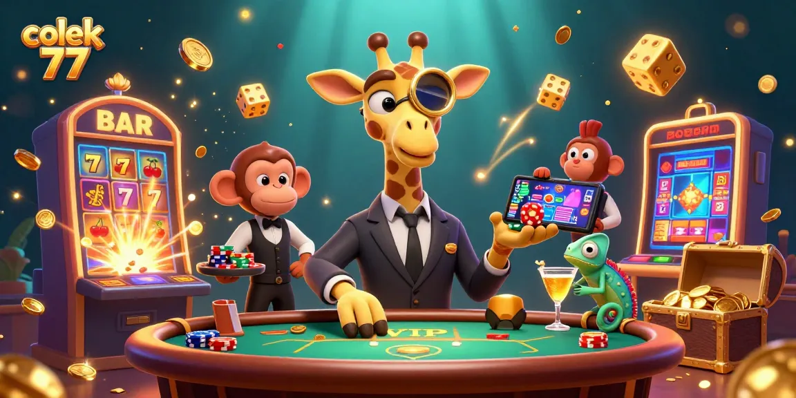 Experience the excitement of colek 77 with vibrant characters and dynamic casino action!