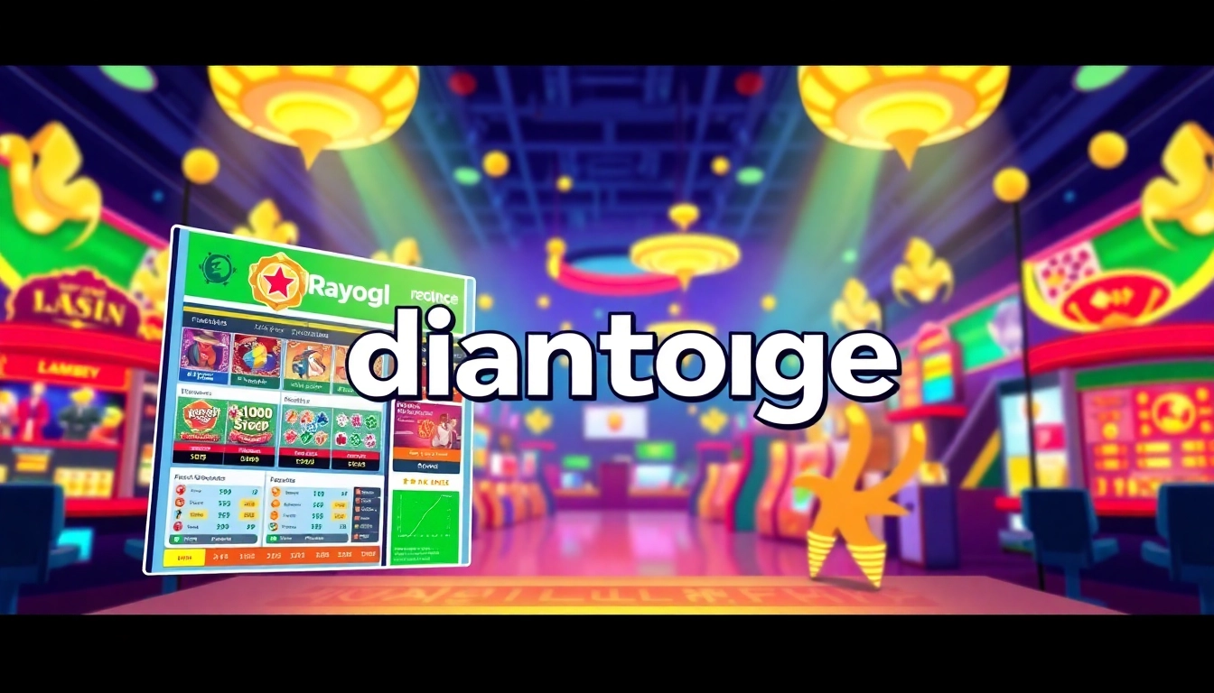 Menampilkan diantogel dengan antarmuka warna-warni dari platform perjudian online yang menarik.