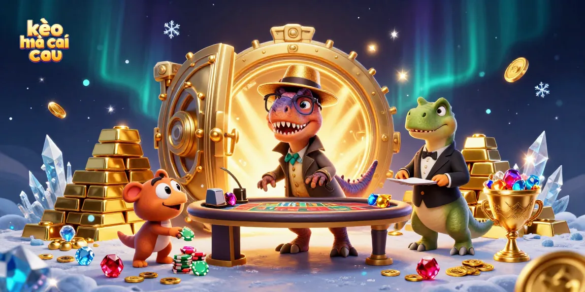 Experience the thrill of kèo nhà cái with animated characters and casino elements creating an engaging gaming atmosphere.