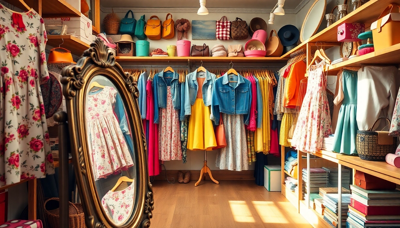 Browse unique vintage treasures at https://thrift-vintage.com/ in a cozy thrift shop setting.