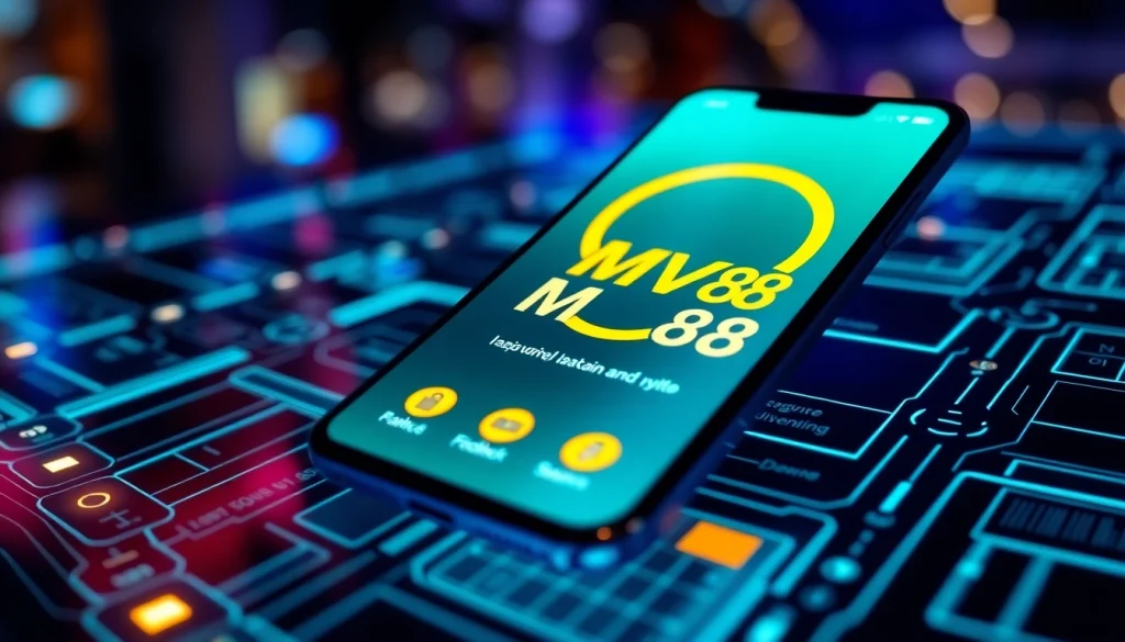 MV 88 smartphone app showcasing secure transactions and user-friendly interface