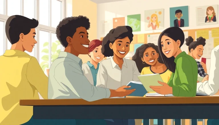 Students actively participating in interactive learning activities in an Education-focused classroom environment.