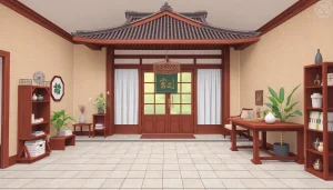 オンライン 家庭教師 中学生がコンピュータで学習している様子。明るい教室の中で生徒が集中している。