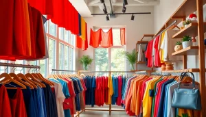 Showcasing vibrant clothing at https://www.northernfashions.com with stylish boutique display.