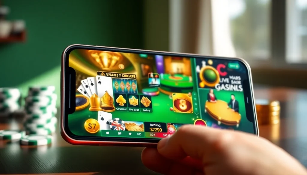 Engaging mobile gaming interface at https://whycazino.com showcasing exciting casino games.