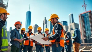 Collaboration of New York General Contractor team on construction project