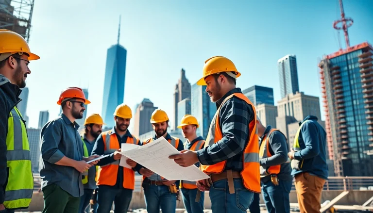 Collaboration of New York General Contractor team on construction project