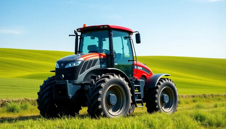 Enhance agricultural productivity with the AF88 tractor showcased in a vibrant rural setting.