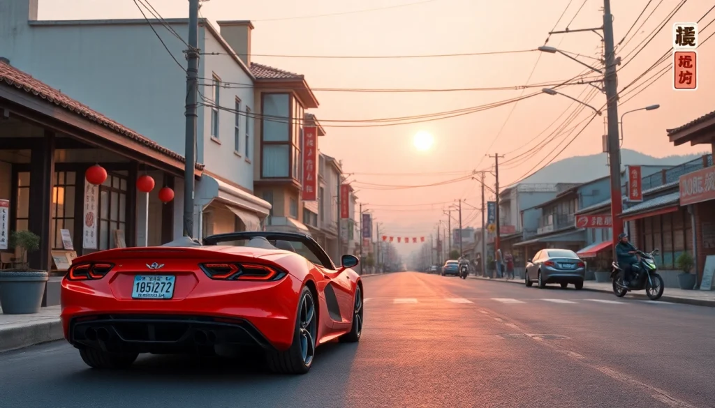 車 リースで新車を楽しむ家族が笑顔でいるシーン。