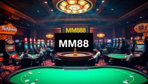 Experience the thrill at Nhà cái MM88 while playing exciting table games and slots in a vibrant casino.