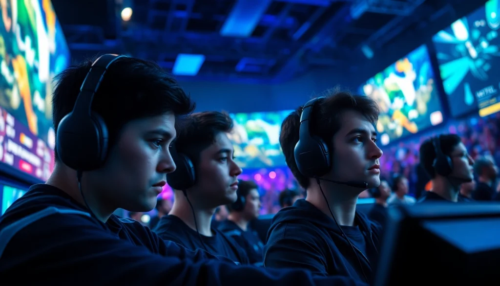 View competitive esports players in action at https://gamelevate.com during an exciting gaming event.