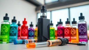 Vaporizing options vape ohne nikotin in a professional setup highlighting colorful e-liquids.