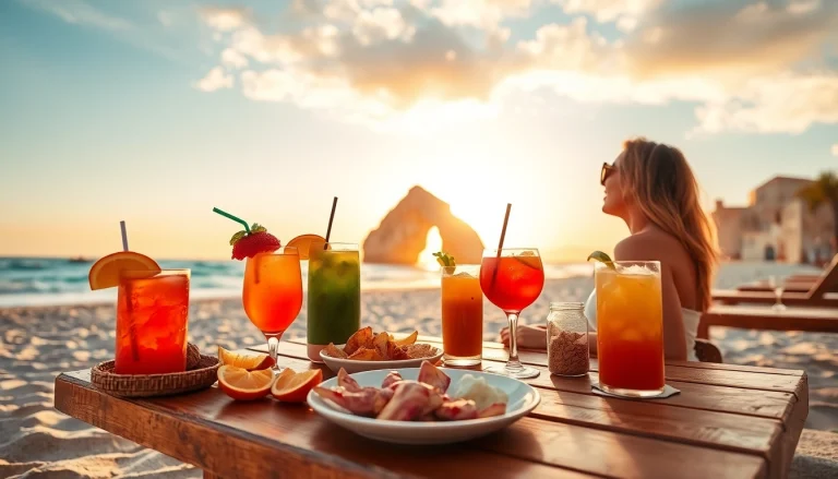 Experience insider tips for Cabo with a stunning beachfront sunset and tropical delights.