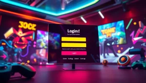 Login screen for hakim4d login game yang menarik, penuh warna dan interaktif.