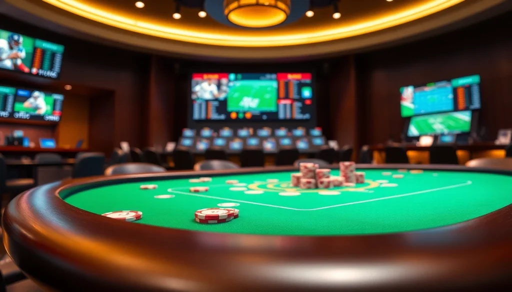 Engaging MM88 casino gaming scene with vibrant tables and lively atmosphere.