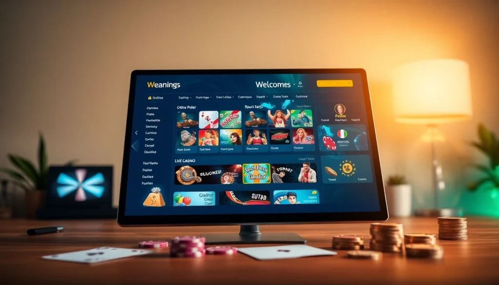 Online gaming interface on https://xx88.pizza/ with poker, sports betting, and casino elements.