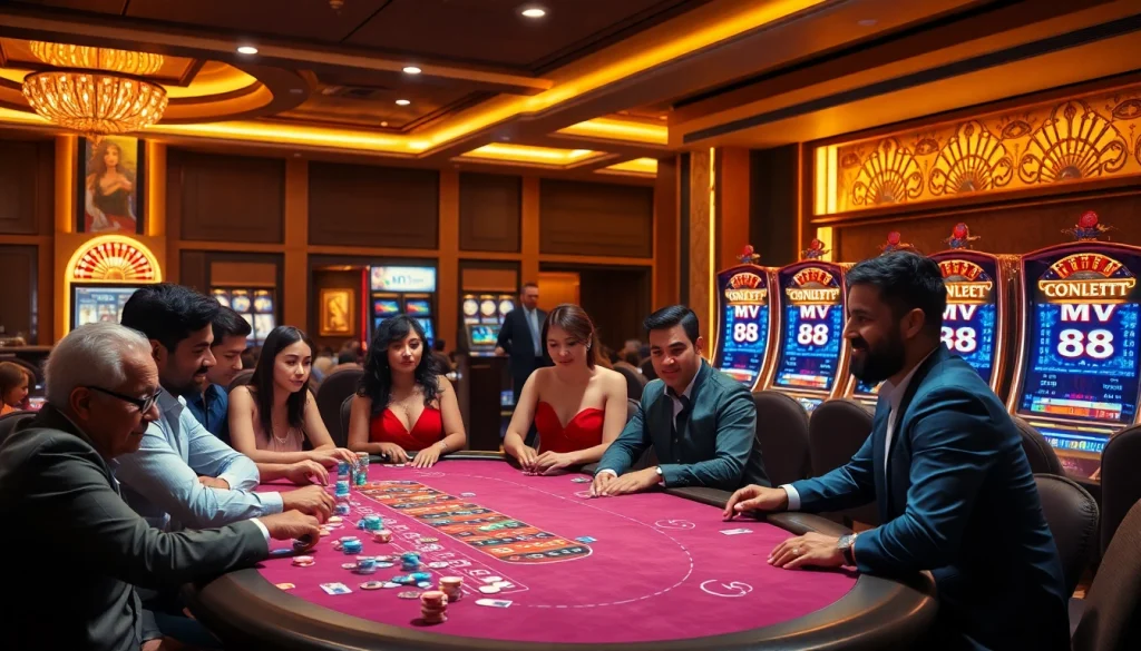 Gambler strategizing with MV 88 microphone at a high-stakes poker table, capturing exciting moments.