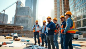 Manhattan Commercial General Contractor team actively working on a major construction project.