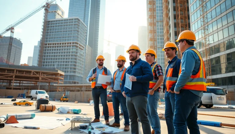 Manhattan Commercial General Contractor team actively working on a major construction project.