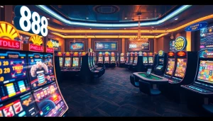 Experience thrilling online gambling at 888new with vibrant gaming visuals.