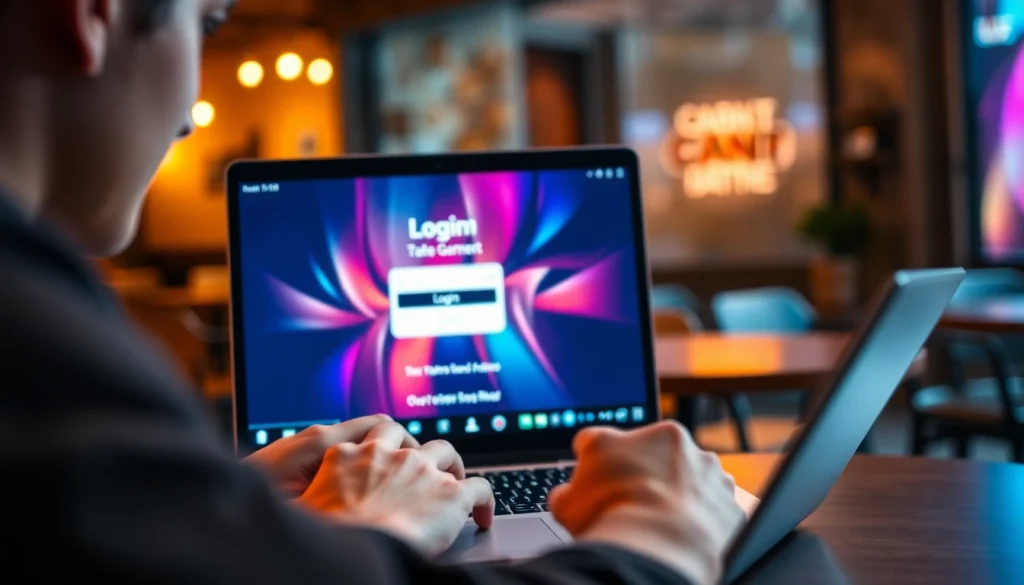 Masuk ke komengtoto login dengan antusiasme pengguna di kafe modern.