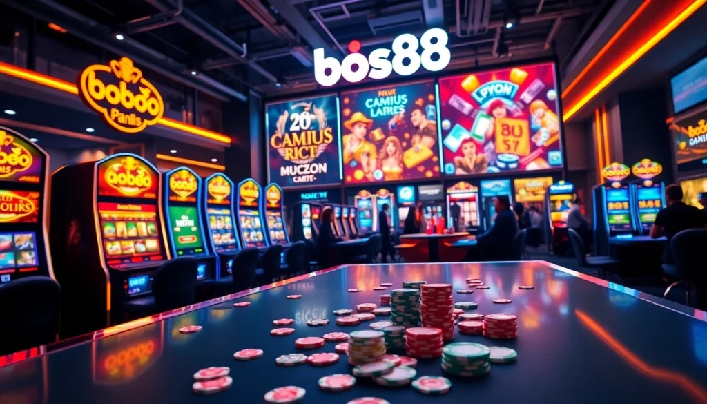 Menangkan banyak dengan bos88, suasana permainan slot penuh semangat dan energi.
