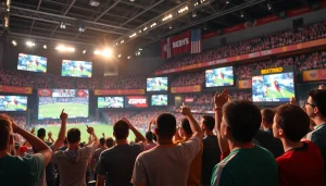 스포츠중계 라이브 중계를 즐기는 다양한 팬들의 활기찬 순간