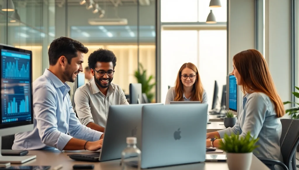 Managed IT Services Tampa team collaborating in a modern office environment with advanced technology.