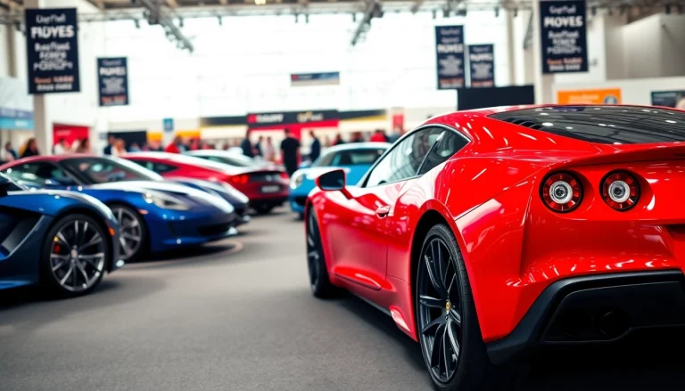 Admire the stunning displays at the Auto Cars Show, featuring luxury vehicles and enthusiastic attendees.